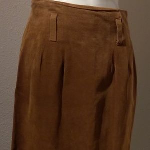 Brown Leather Skirt Size